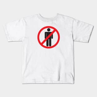 forbidden sign no people zone area Kids T-Shirt